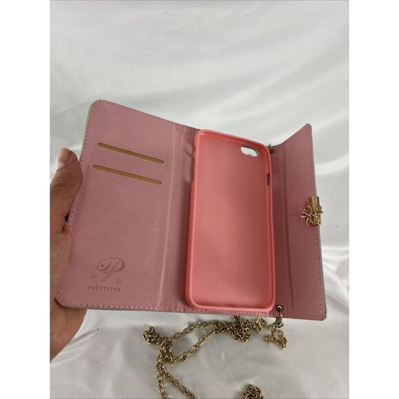 Prettyzys Forever Friend Mint Green and Pink Phone Necklace w/ Bow Detail - Picture 5 of 6